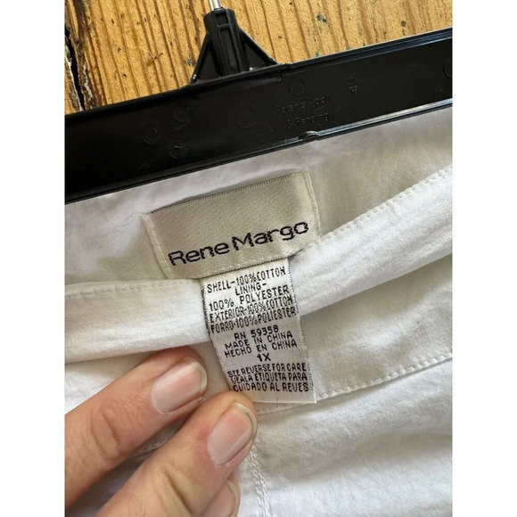 Rene Margo Women's White Midi Skirt, midi skirt, white skirt, white floral skirt - Picture 5 of 6